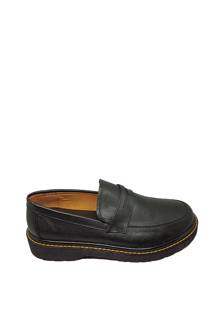 Genuine leather slip on shoes on sale