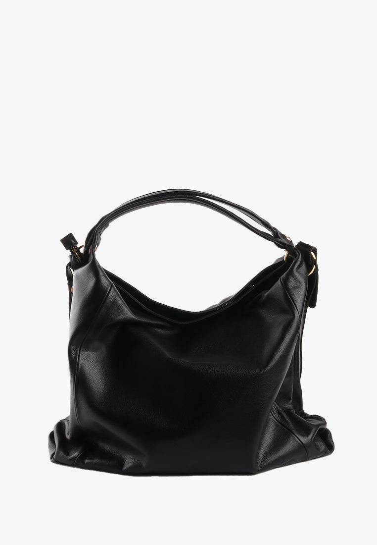 ZYNDEE GENUINE LEATHER HOBO BAG