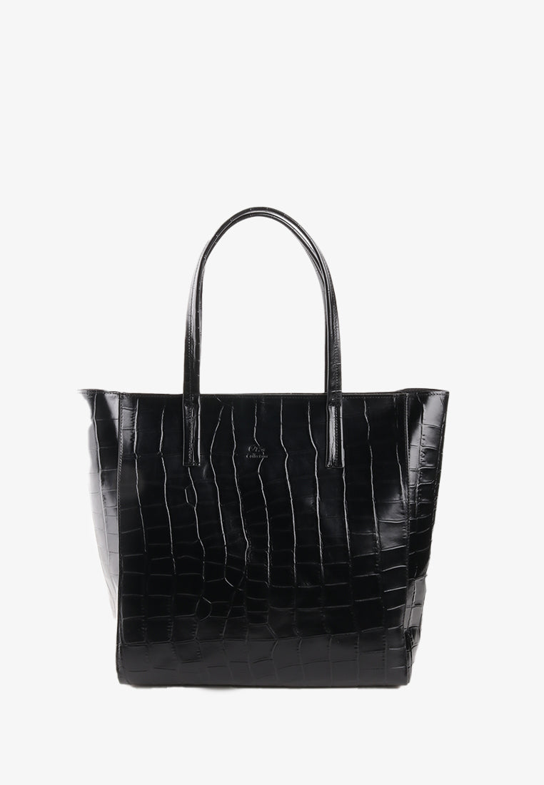 ZULEIKA GENUINE LEATHER TOTE BAG