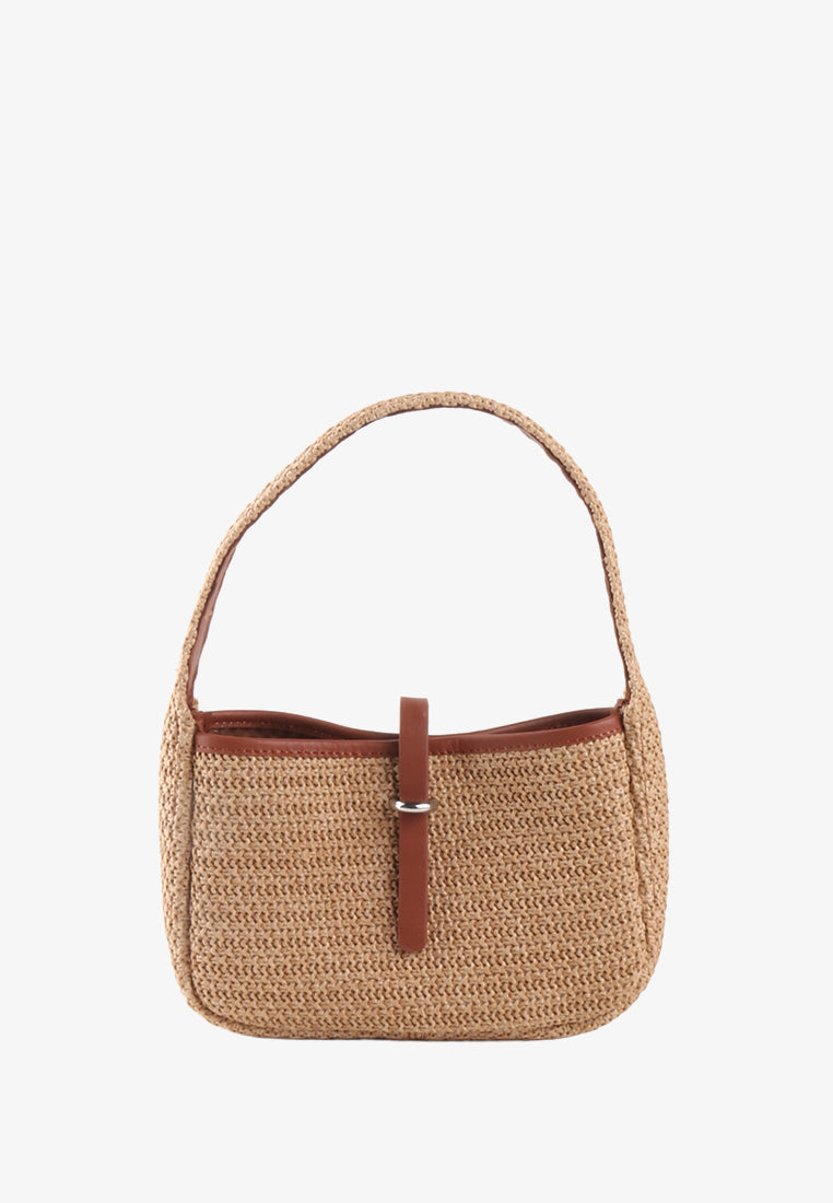 HOXTON SM SHOPPER Brown Nylon Tote Bag by KURT GEIGER LONDON 