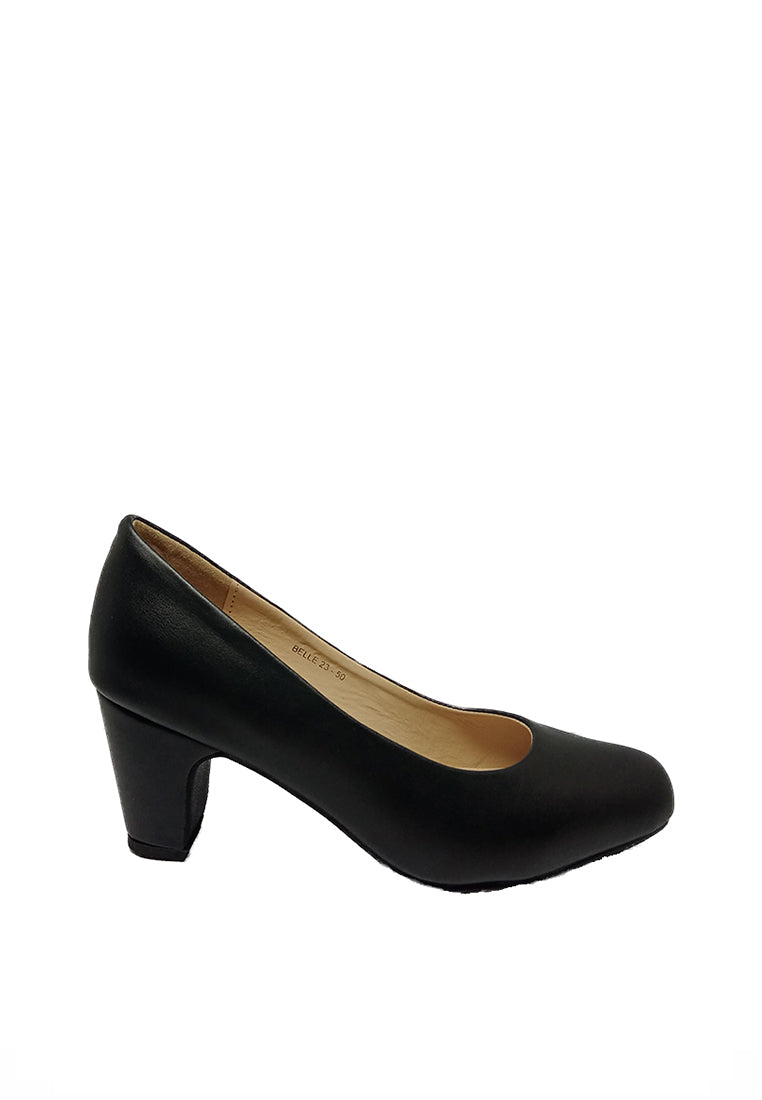 SOLID TONE HEELED SHOES
