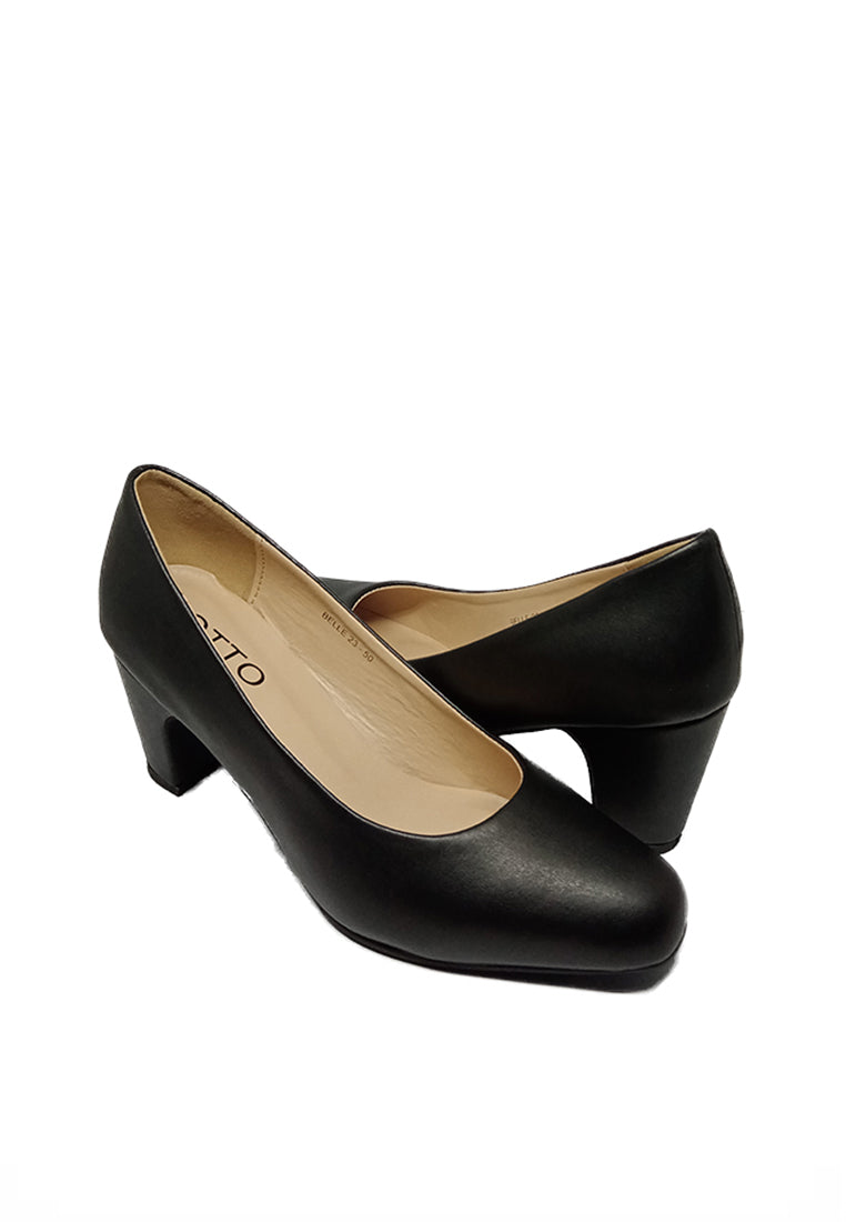 SOLID TONE HEELED SHOES