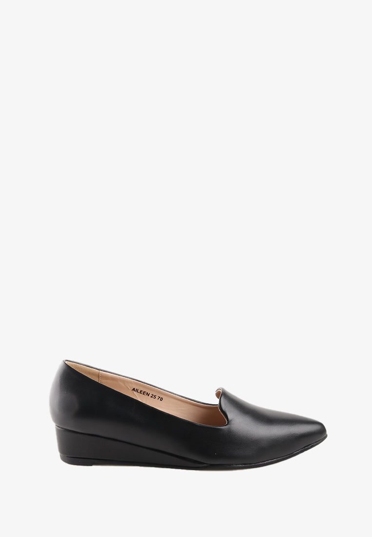 AILEEN LOW HEEL BLACK SHOES