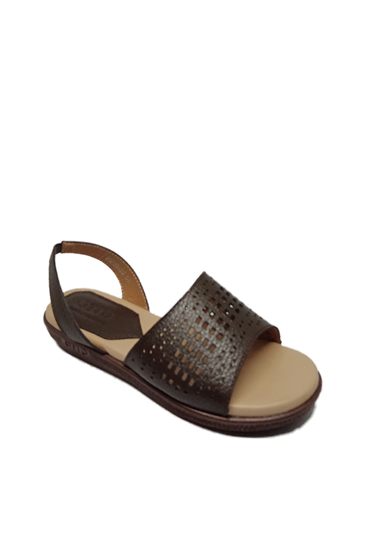 PERFORATED SLINGBACK SANDALS