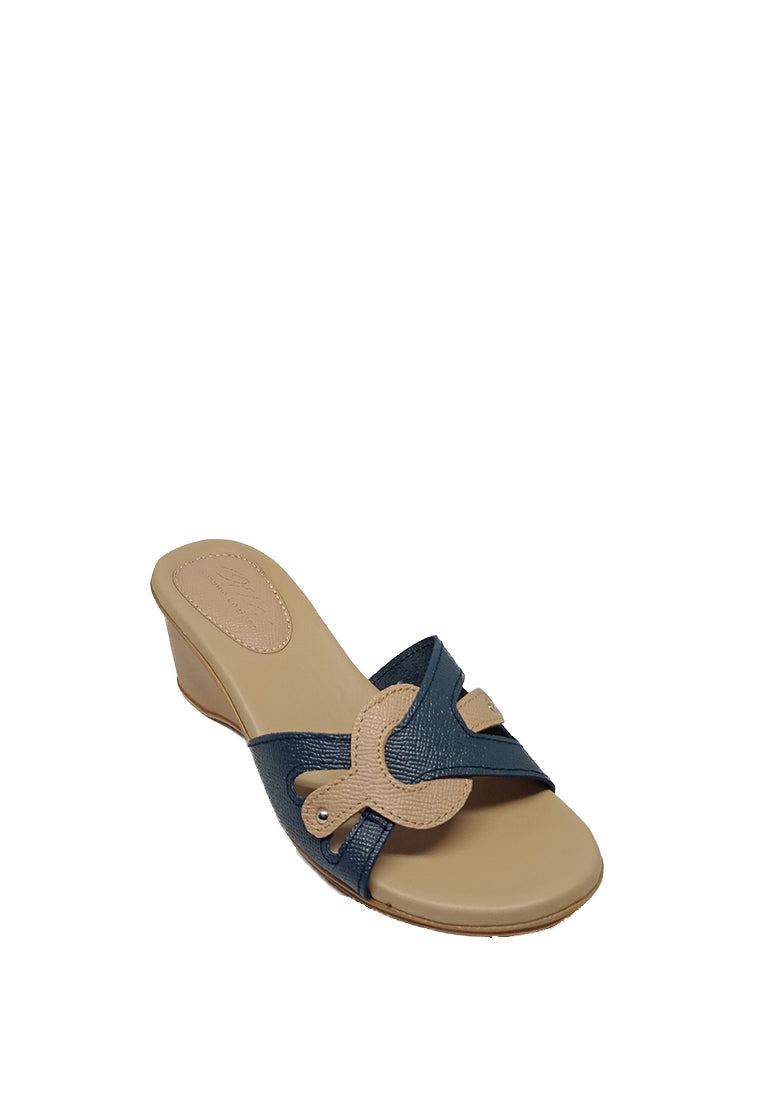 DUO TONE WEDGE SANDALS