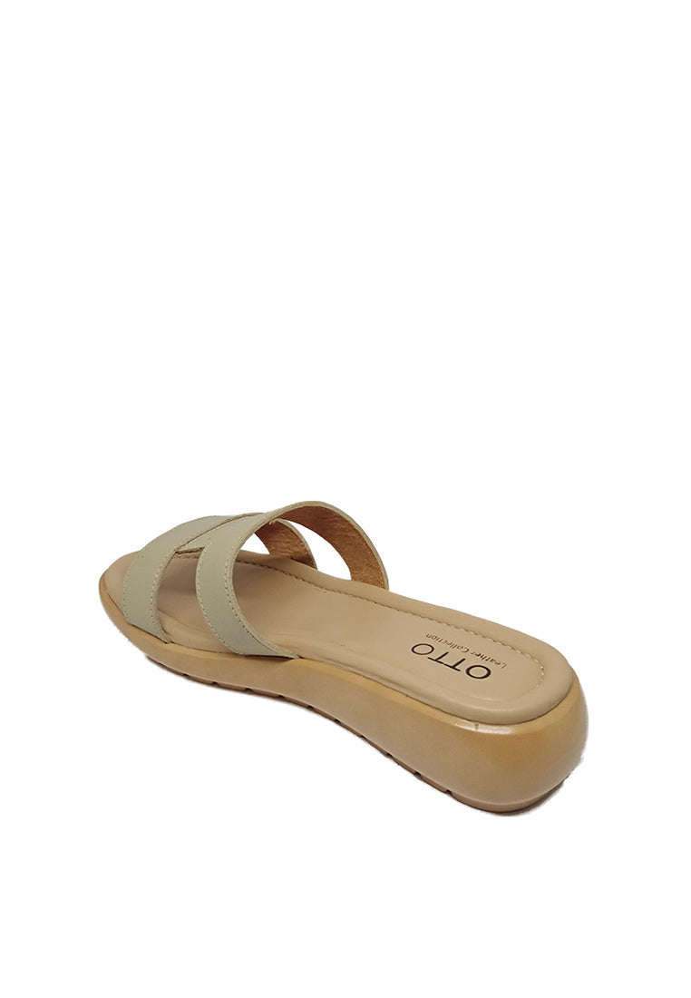 BASIC FLAT SANDALS IN IVORY