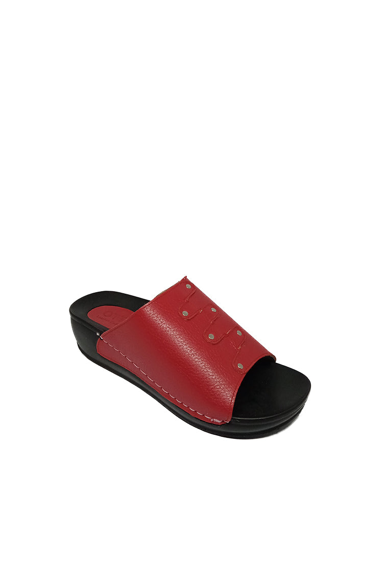 MID WEDGE SANDALS IN RED