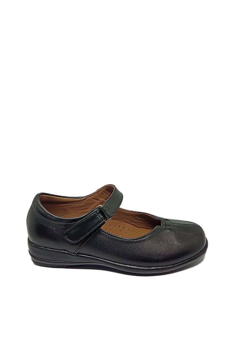 Mikayla Mary Jane Black Shoes | Leather Shoes for Women