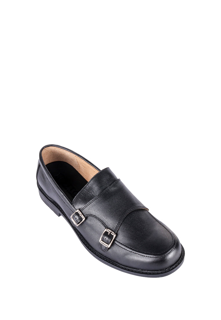 IRVING MONK STRAP BLACK SHOES