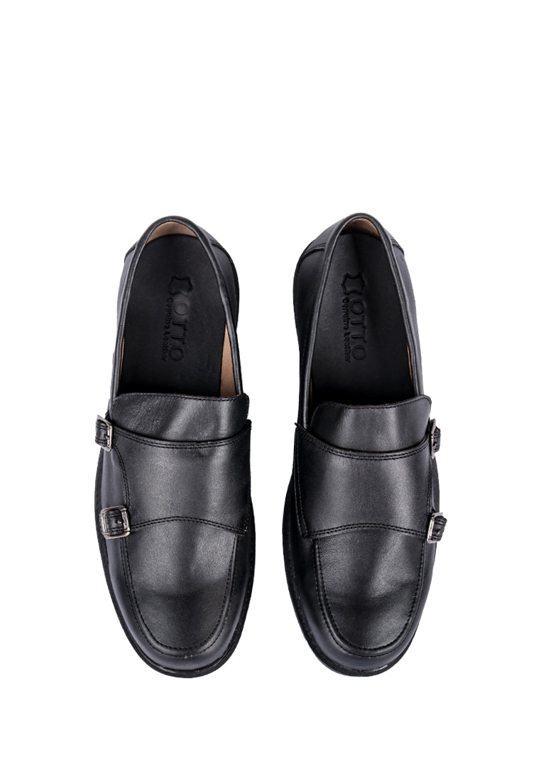 IRVING MONK STRAP BLACK SHOES