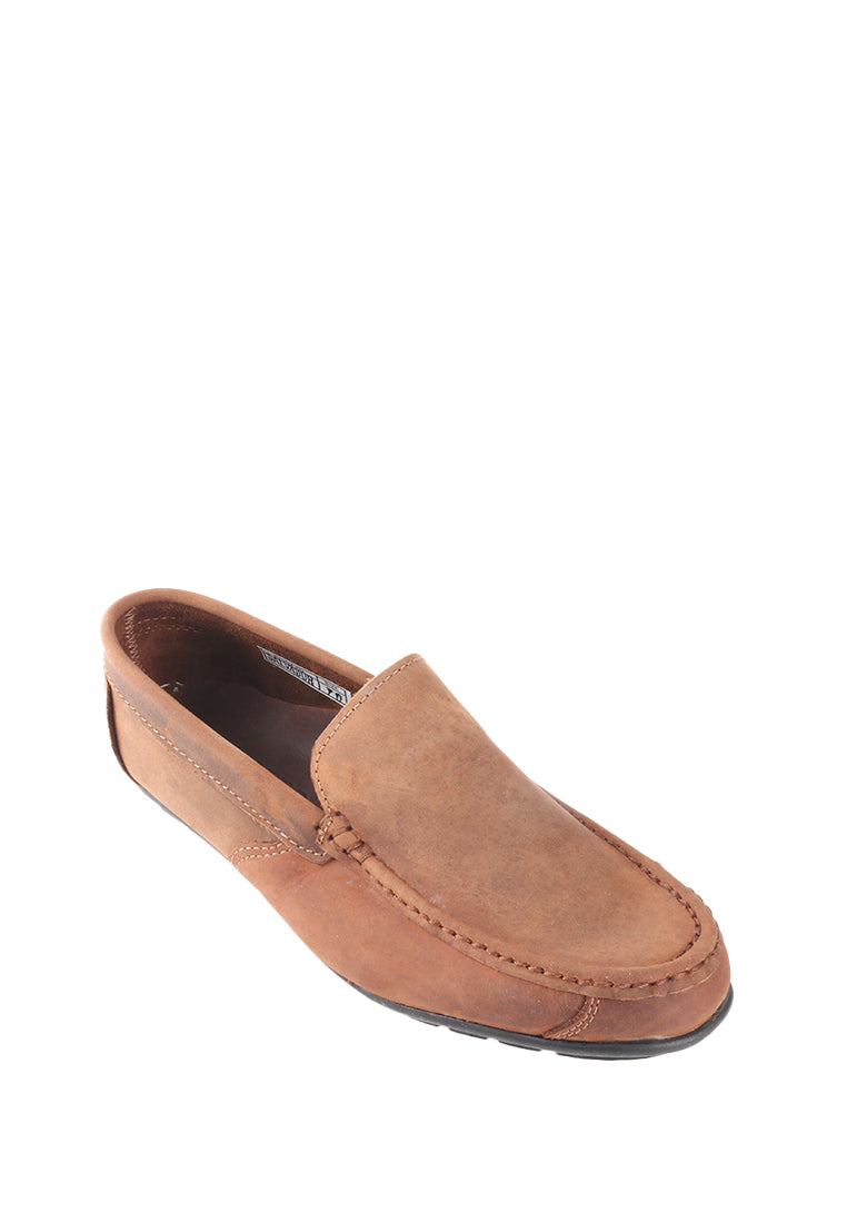 SALVADOR GENUINE LEATHER SLIP ON LOAFERS