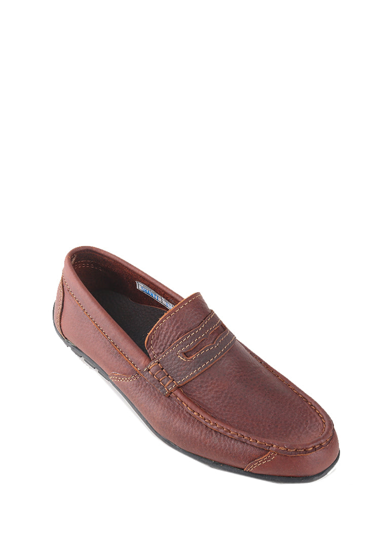 SHANTI GENUINE LEATHER SLIP ON LOAFERS