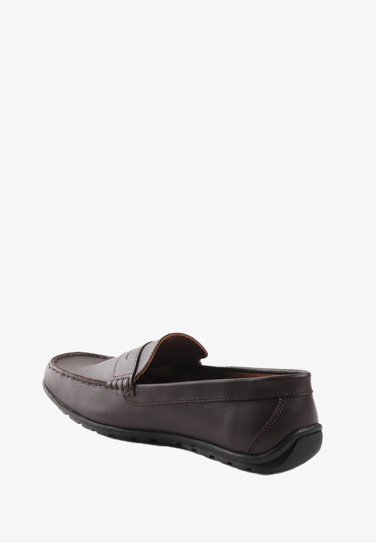 WARLEY GENUINE LEATHER PENNY LOAFERS