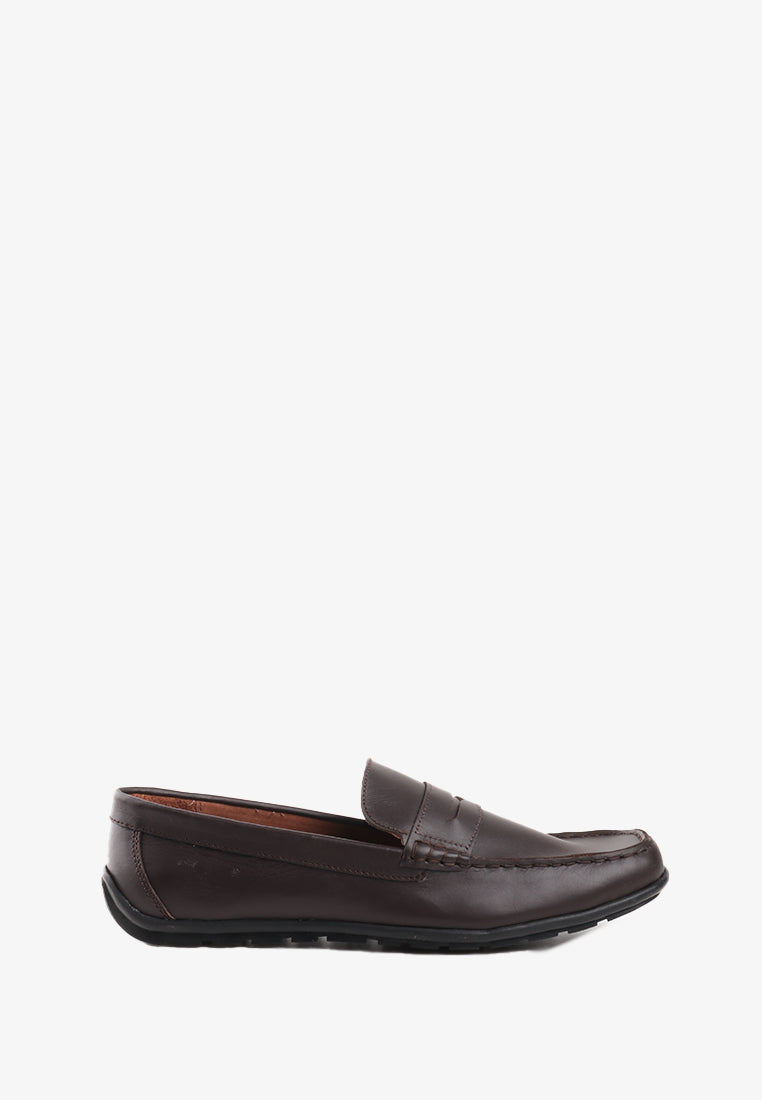 WARLEY GENUINE LEATHER PENNY LOAFERS