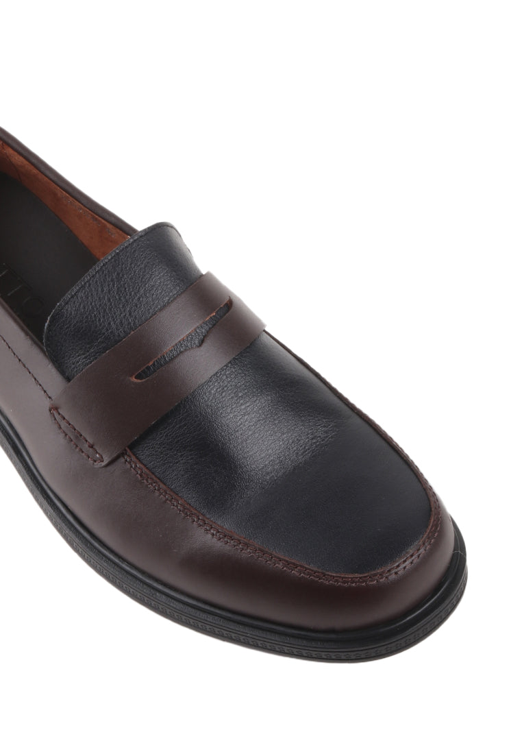 WOODY GENUINE LEATHER PENNY LOAFERS