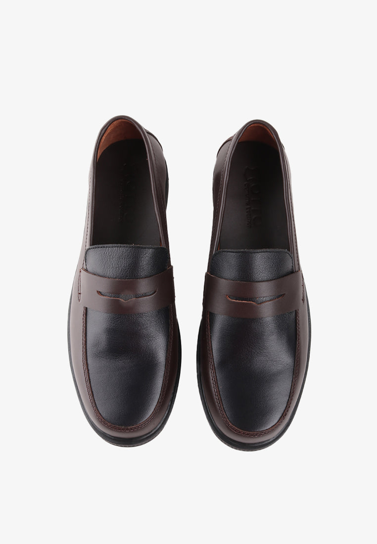 WOODY GENUINE LEATHER PENNY LOAFERS