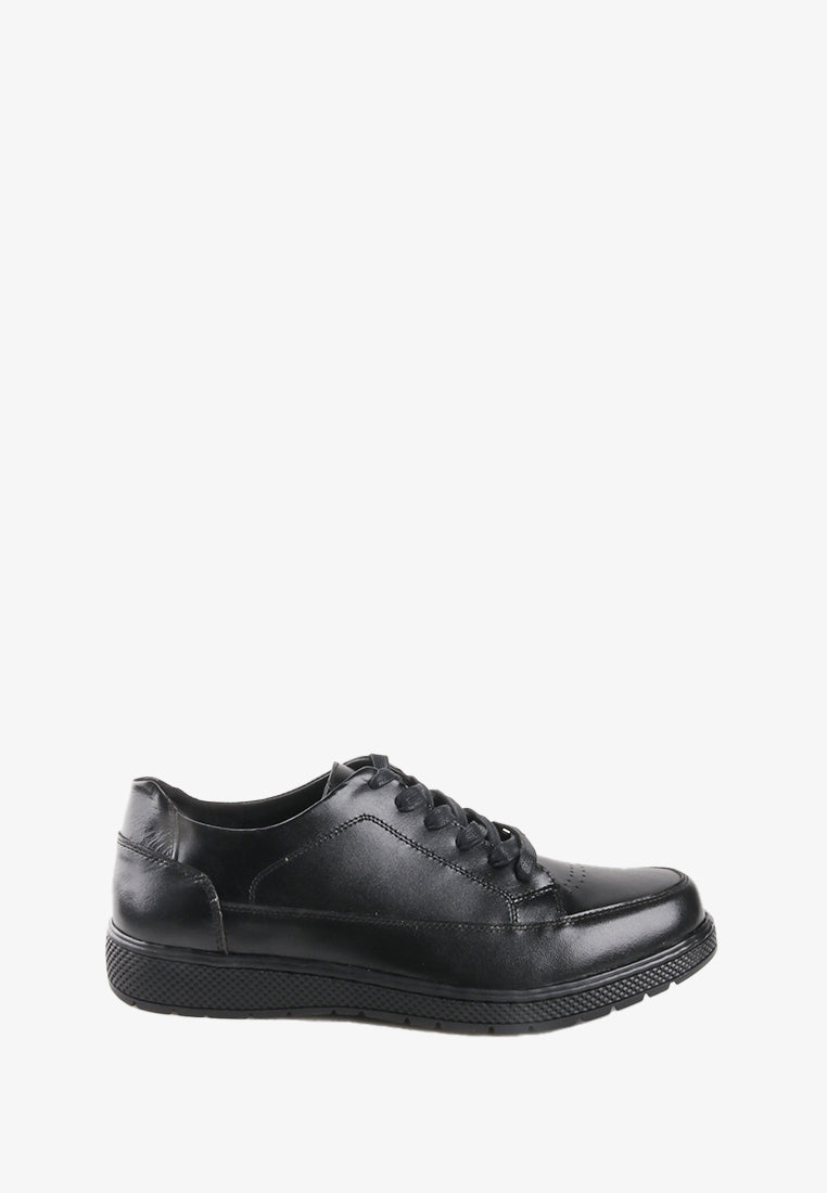 WARREN GENUINE LEATHER BASIC SNEAKERS