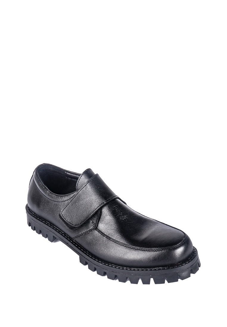 PAOLO VELCRO STRAP BLACK SHOES