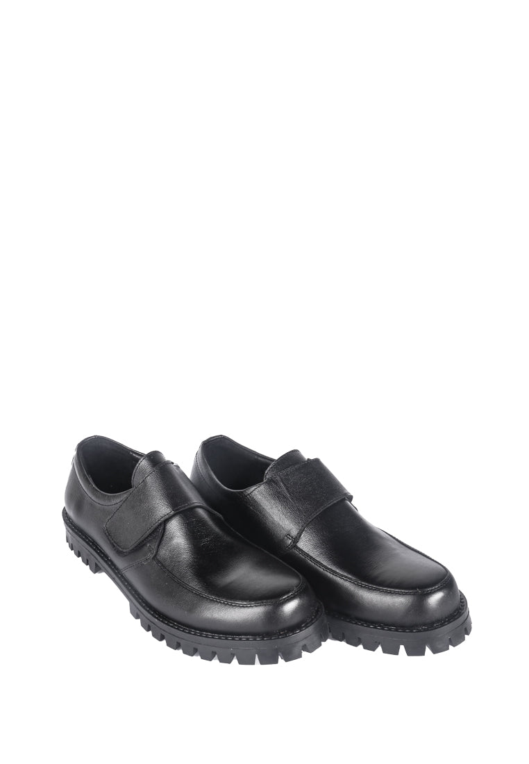 PAOLO VELCRO STRAP BLACK SHOES