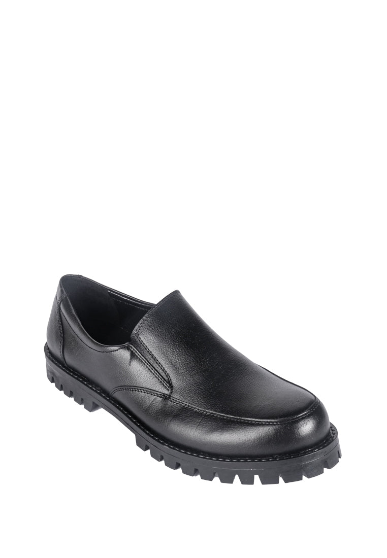 Pancho Big Size Black Shoes Leather Shoes for Men