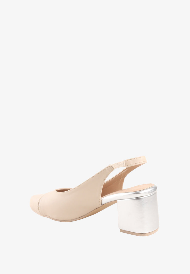 ELENA COMBINATION SLINGBACK PUMPS