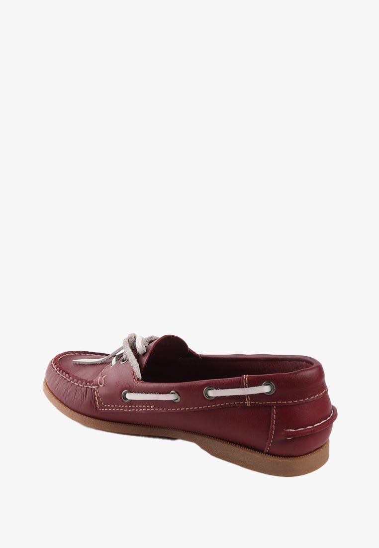 BETINNA GENUINE LEATHER BOAT SHOES