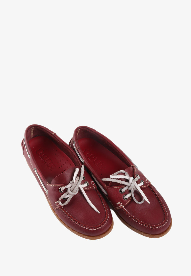 BETINNA GENUINE LEATHER BOAT SHOES