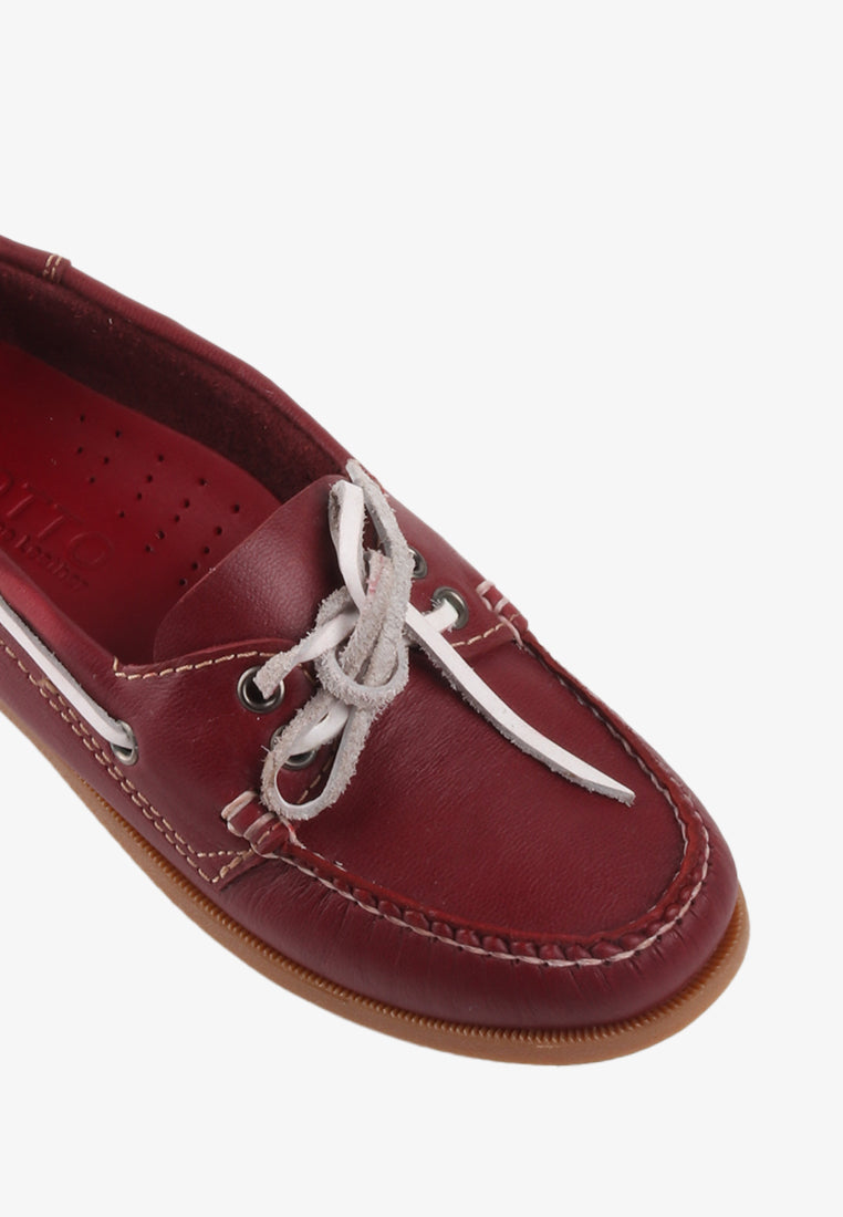 BETINNA GENUINE LEATHER BOAT SHOES