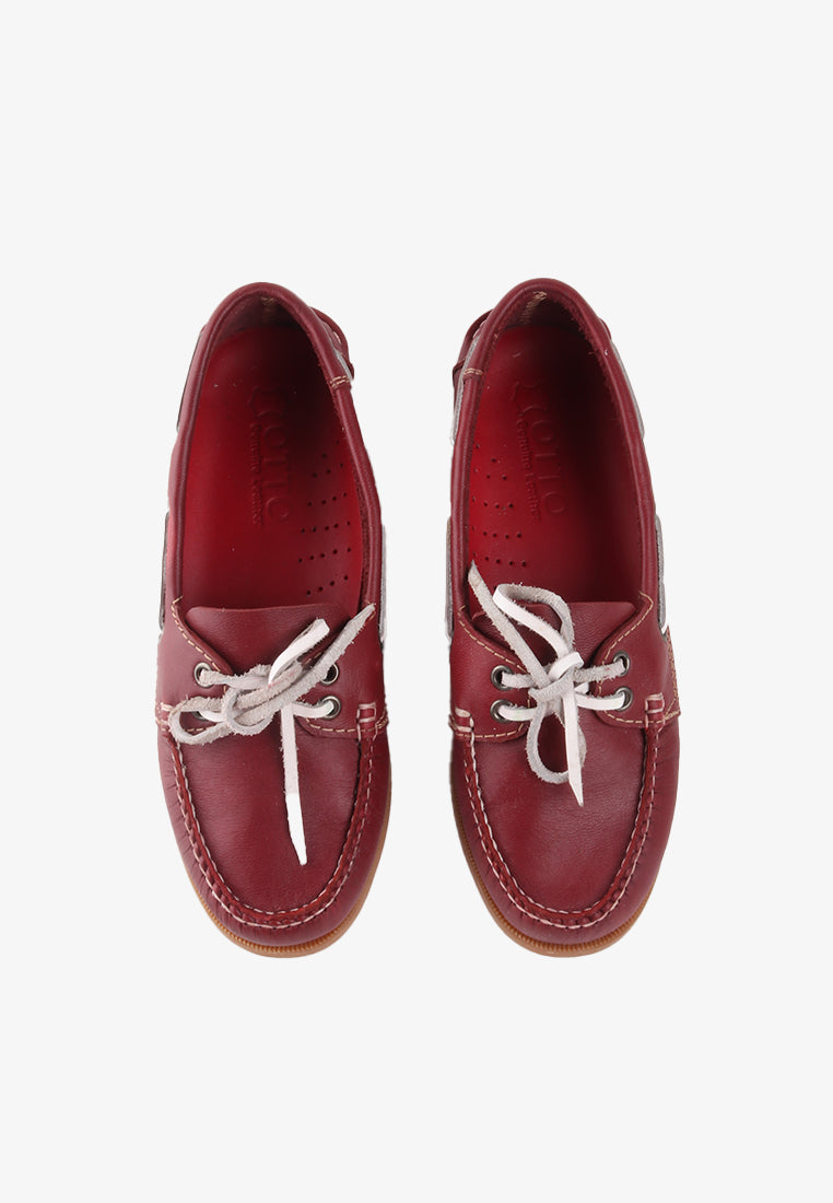 BETINNA GENUINE LEATHER BOAT SHOES