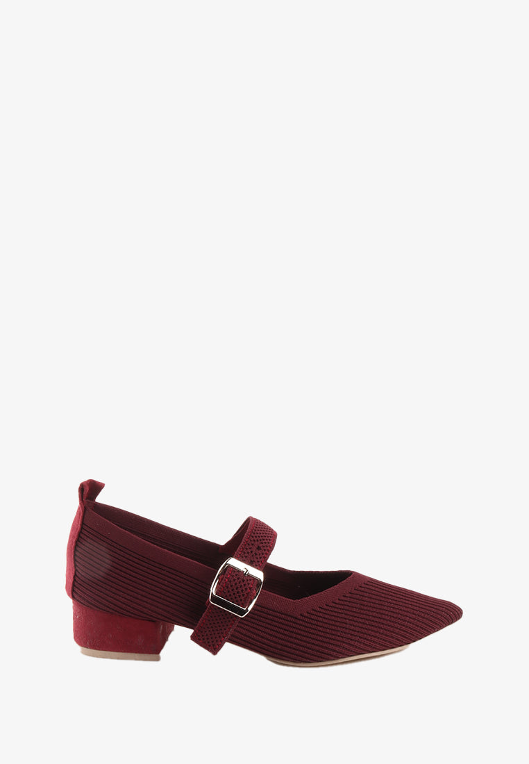 ATASHA KNIT STRETCH FABRIC PUMPS
