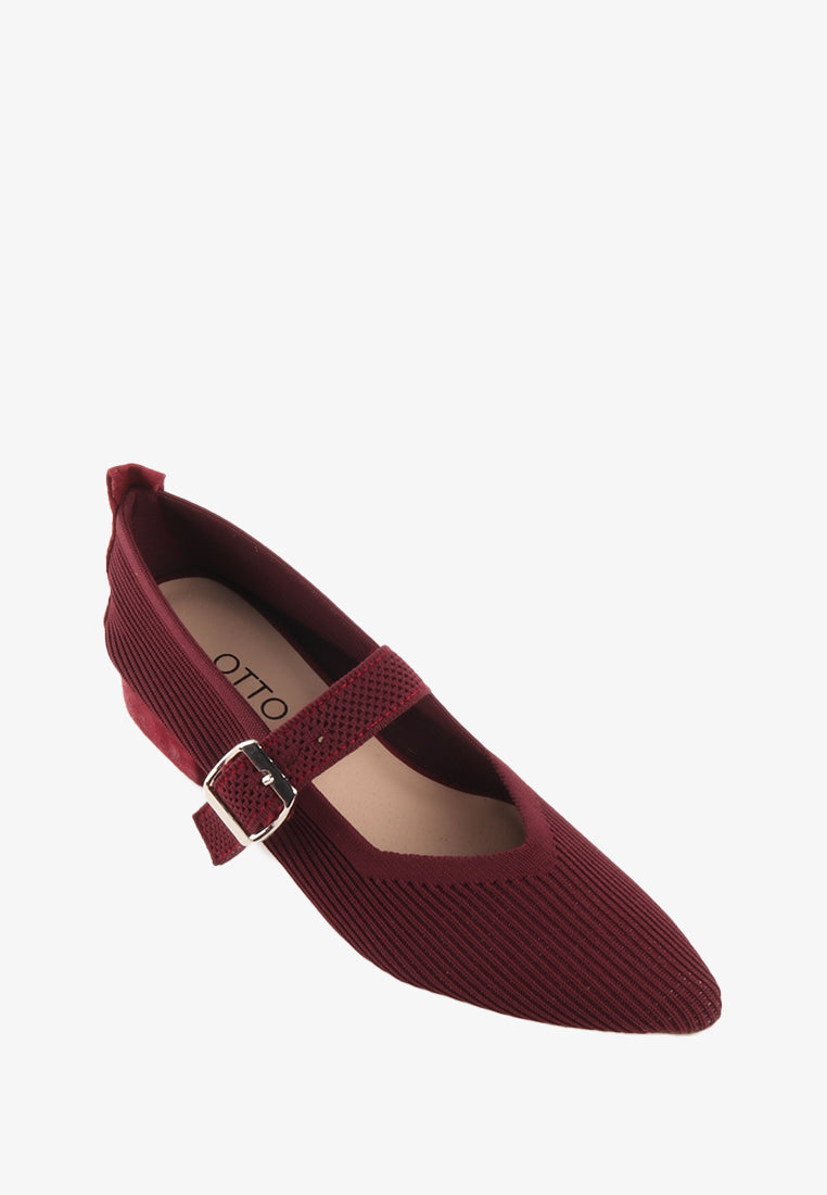 ATASHA KNIT STRETCH FABRIC PUMPS