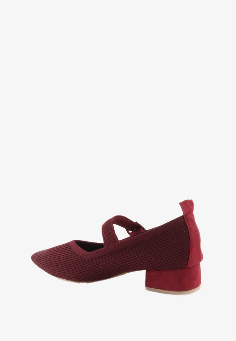 ATASHA KNIT STRETCH FABRIC PUMPS