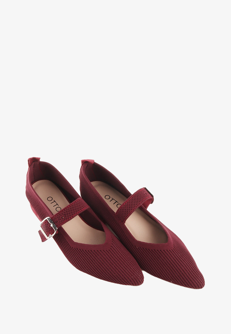 ATASHA KNIT STRETCH FABRIC PUMPS