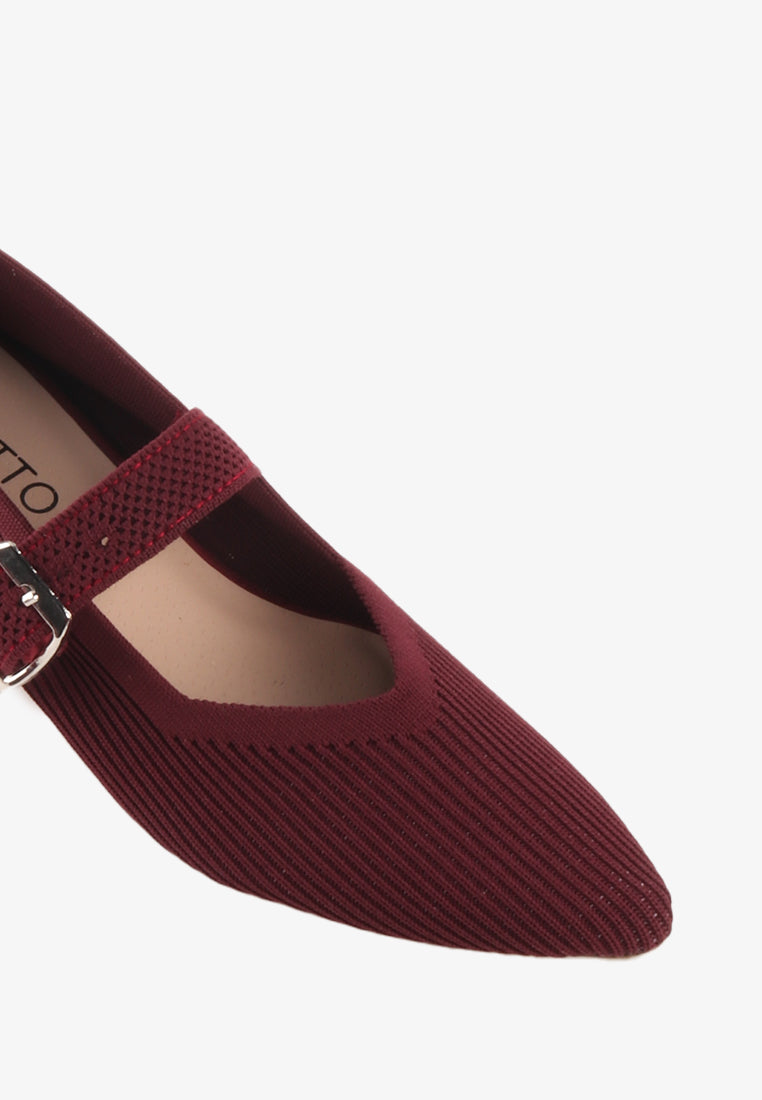 ATASHA KNIT STRETCH FABRIC PUMPS