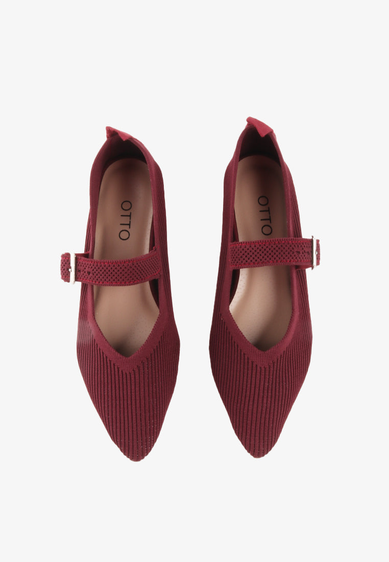 ATASHA KNIT STRETCH FABRIC PUMPS