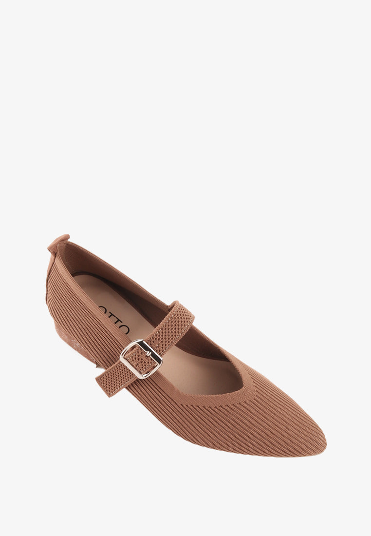 ATASHA KNIT STRETCH FABRIC PUMPS