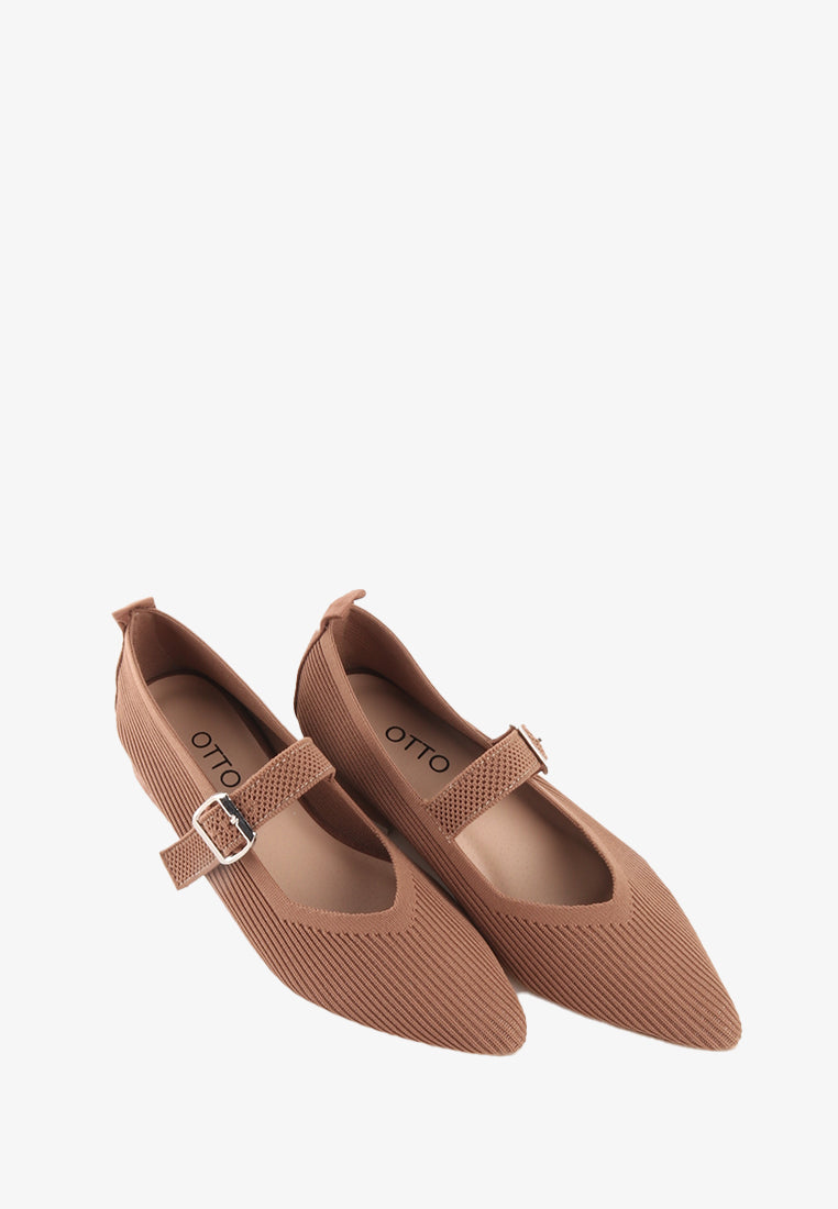 ATASHA KNIT STRETCH FABRIC PUMPS