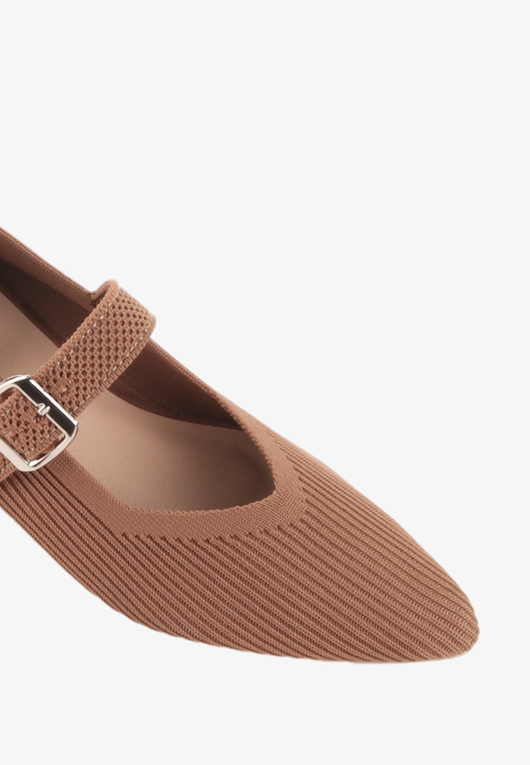 ATASHA KNIT STRETCH FABRIC PUMPS