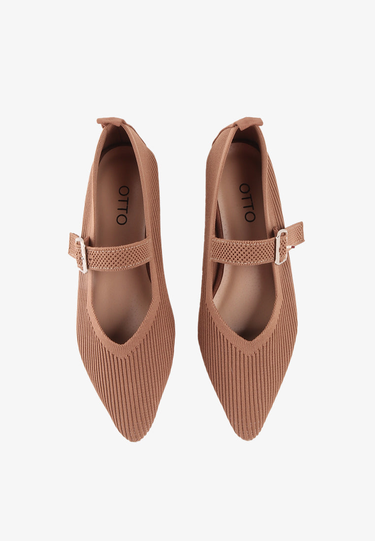 ATASHA KNIT STRETCH FABRIC PUMPS