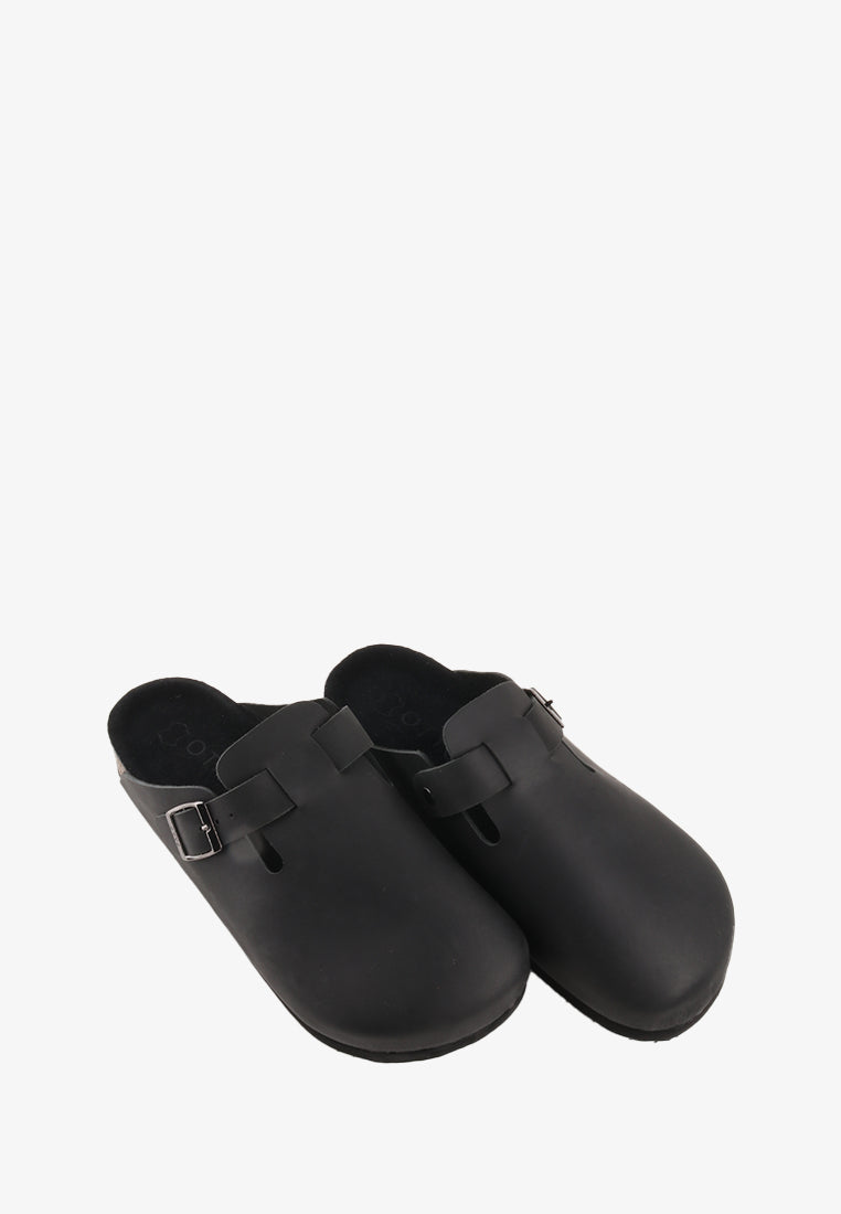 CANDICE UNISEX GENUINE LEATHER CLOGS