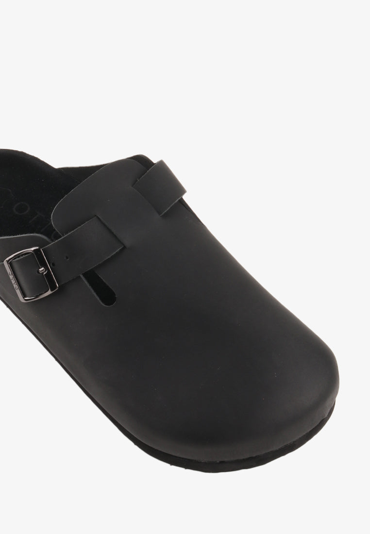 CANDICE UNISEX GENUINE LEATHER CLOGS