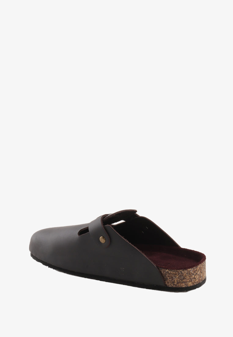 CANDICE UNISEX GENUINE LEATHER CLOGS