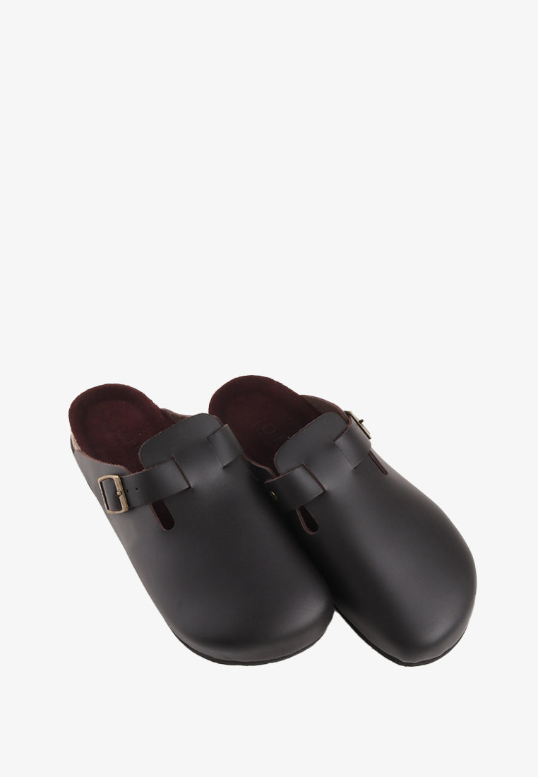CANDICE UNISEX GENUINE LEATHER CLOGS