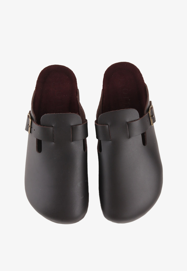 CANDICE UNISEX GENUINE LEATHER CLOGS