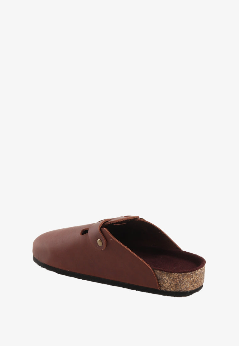 CANDICE UNISEX GENUINE LEATHER CLOGS