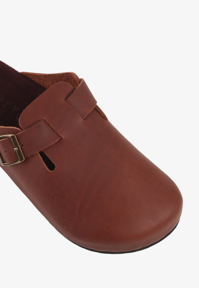CANDICE UNISEX GENUINE LEATHER CLOGS