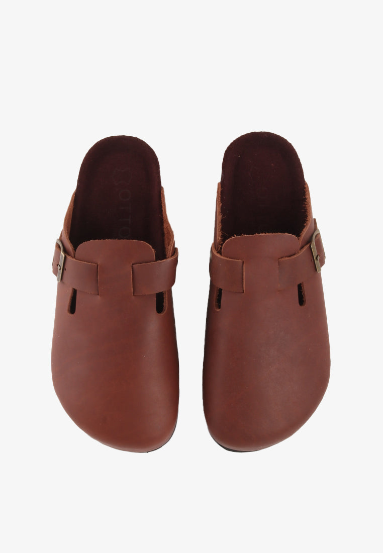 CANDICE UNISEX GENUINE LEATHER CLOGS