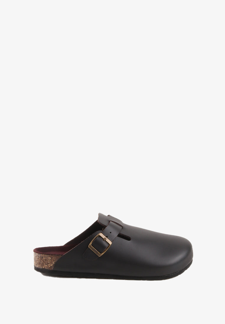 CANDICE UNISEX GENUINE LEATHER CLOGS