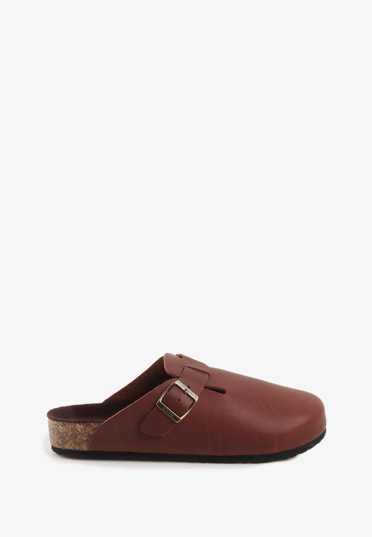 CANDICE UNISEX GENUINE LEATHER CLOGS