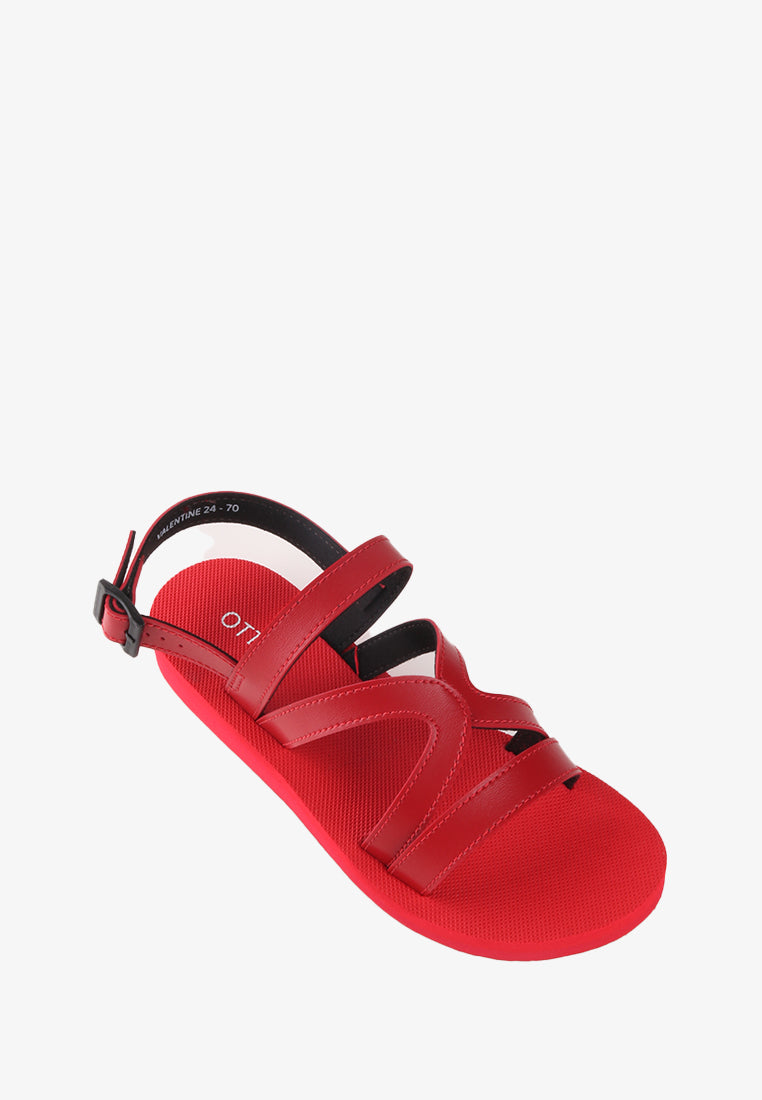 VALENTINE RUBBER SLIDE SANDALS